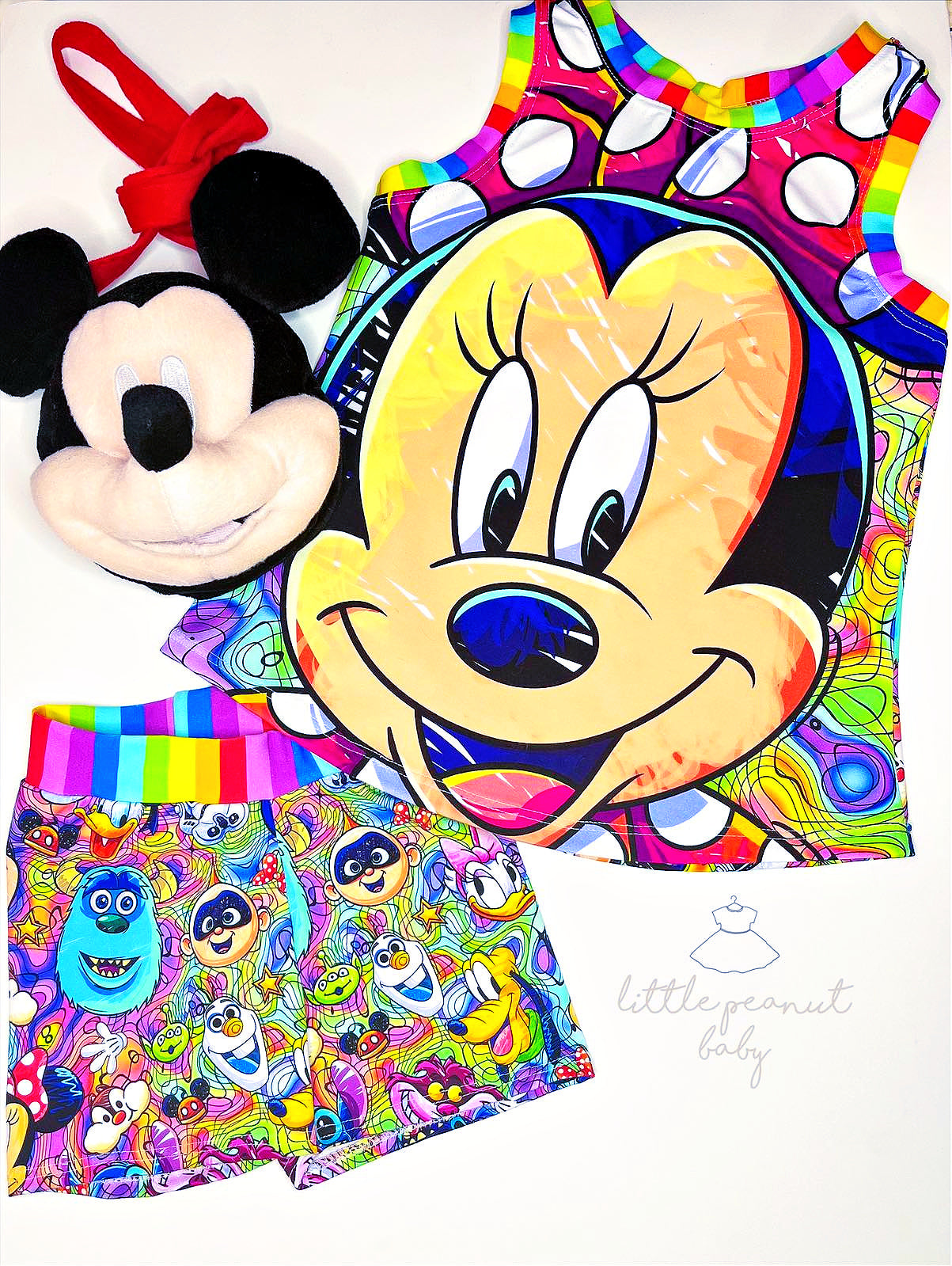 NEON FRIENDLY FACES RED POLKA DOT - Custom Order