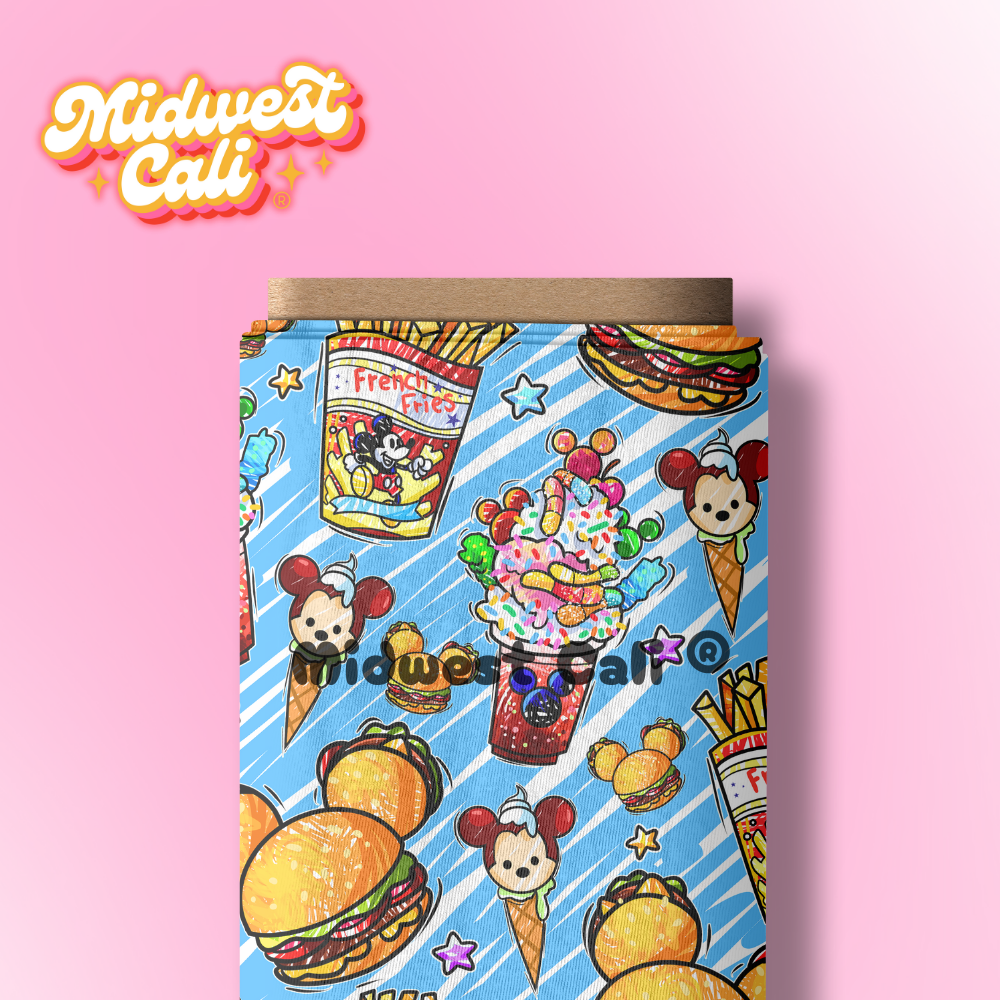 Burger & Fries BLUE LARGE SCALE - Custom Order