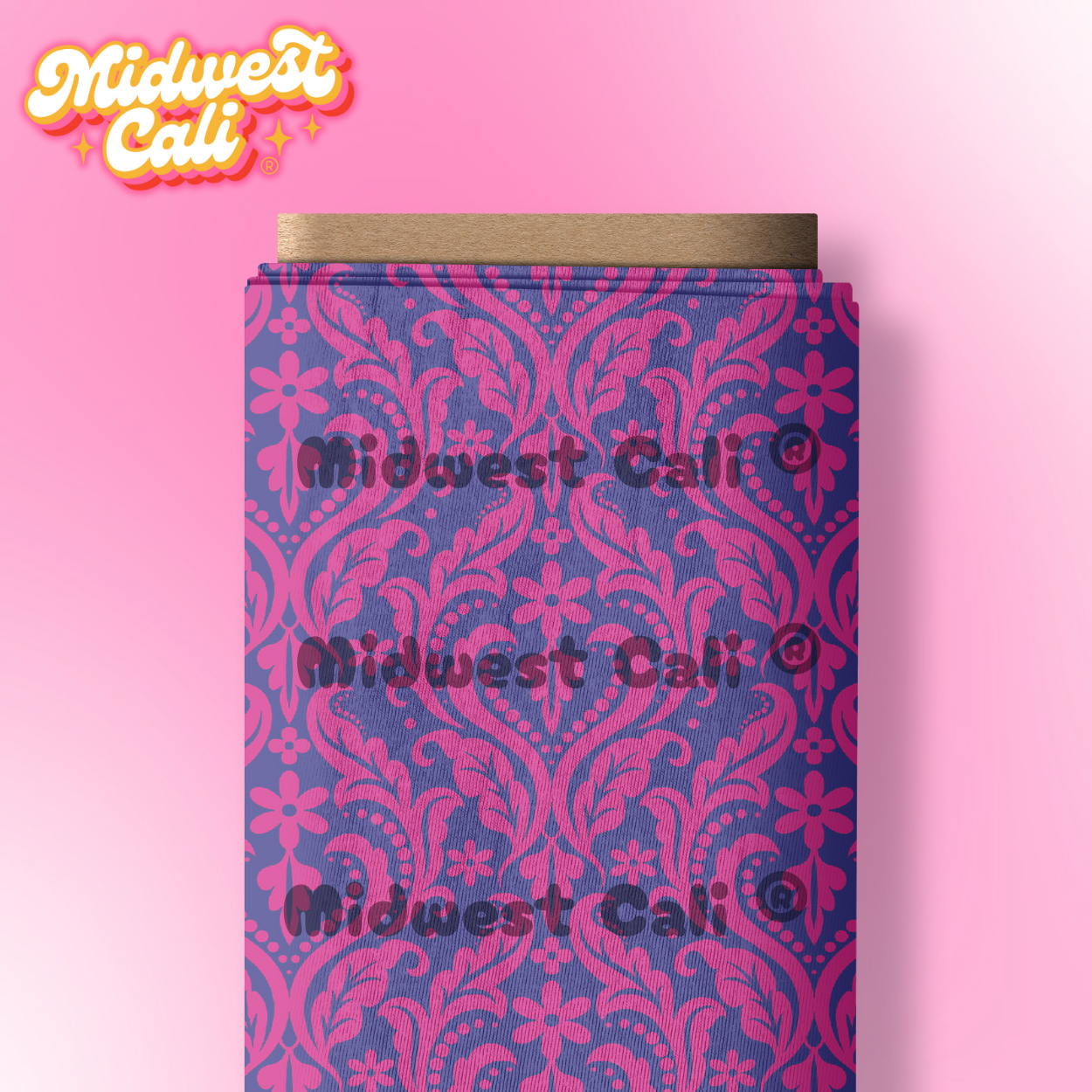 Frozen Purple Damask - Custom Order