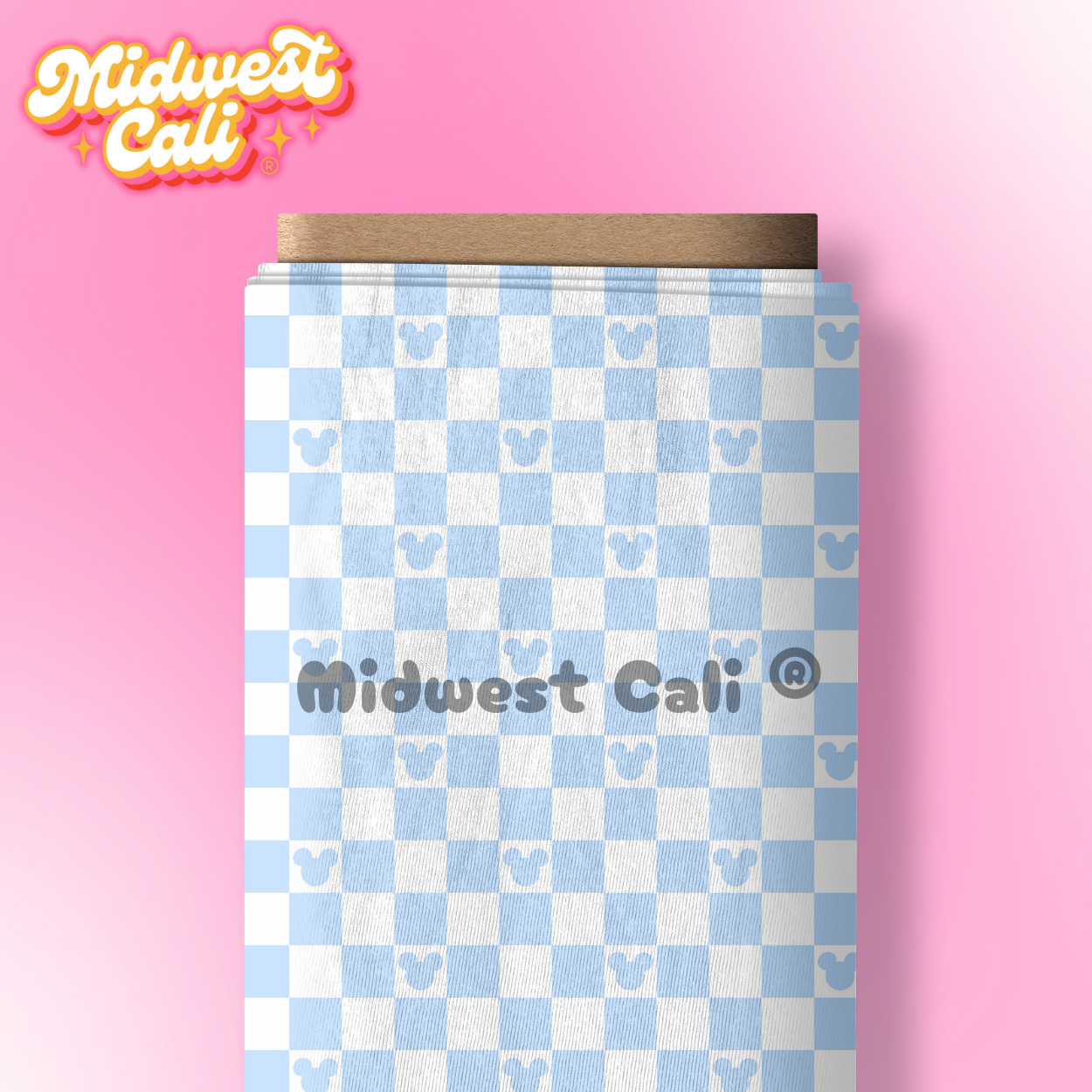 Mousey Checker Light Blue - Custom Order