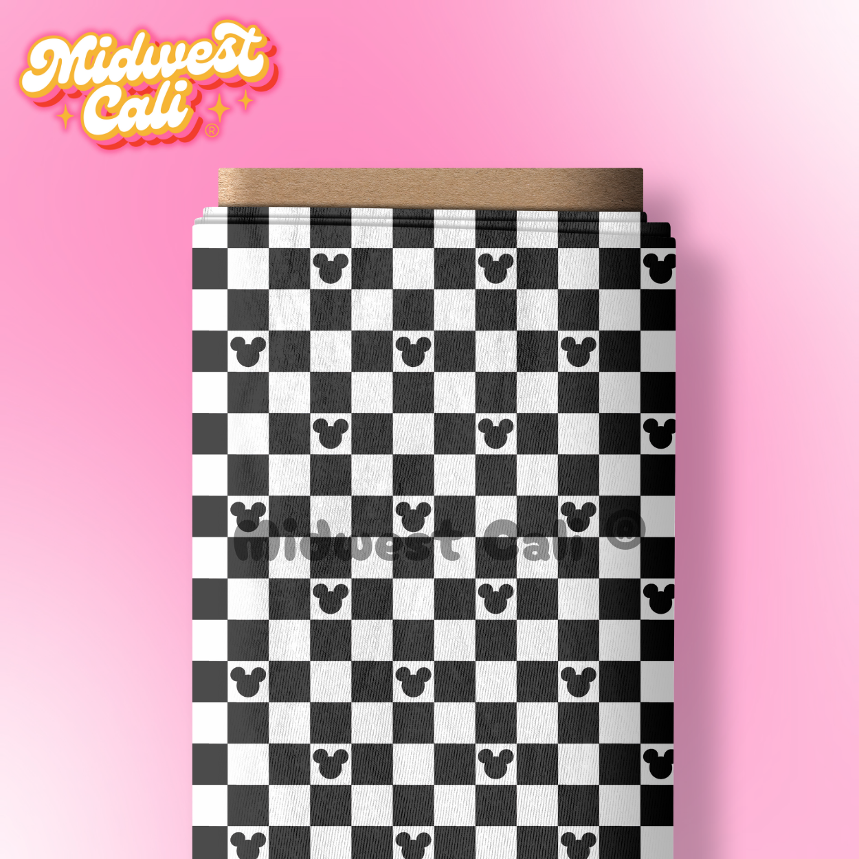 Mousey Checker Black and White - Custom Order