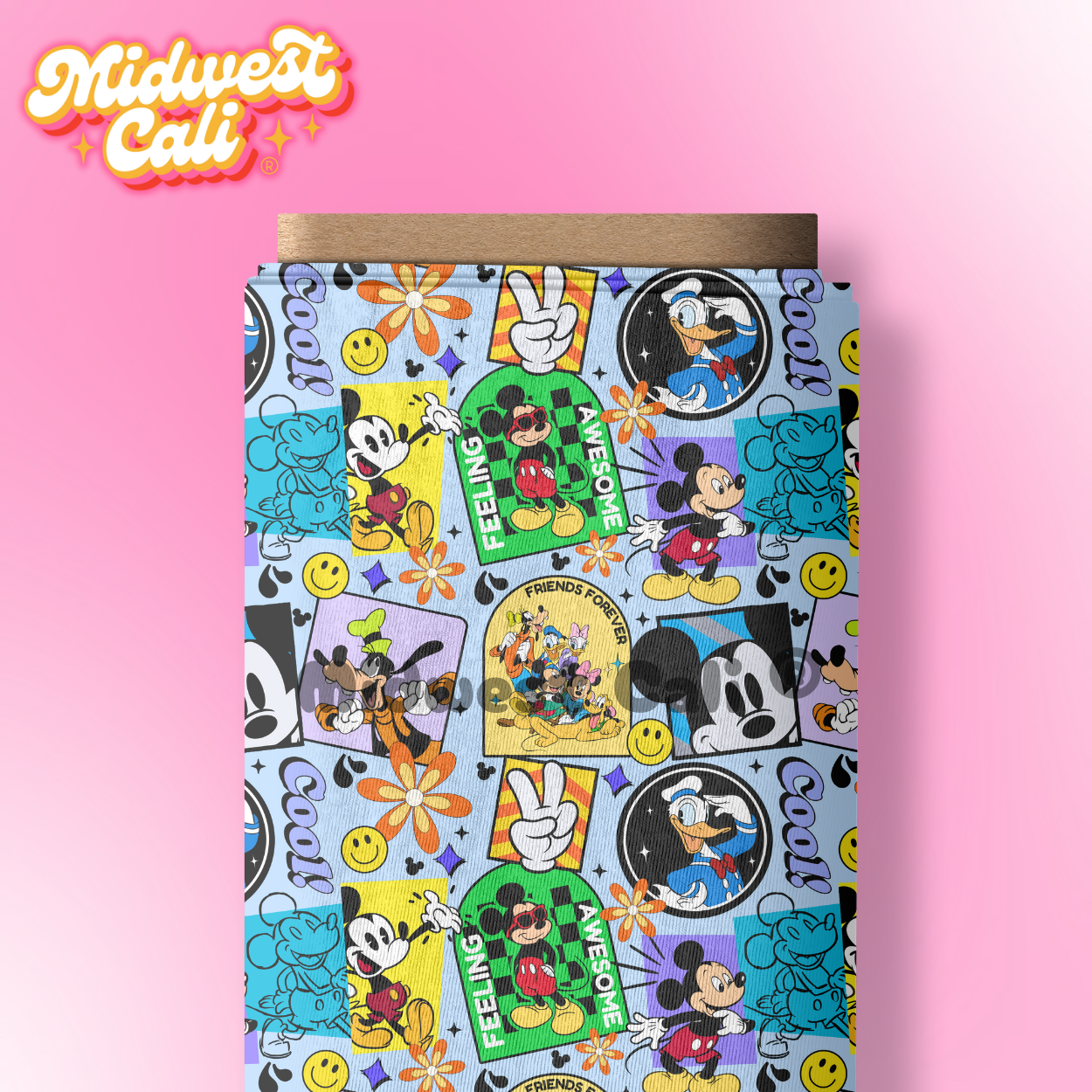 Mousey Retro Labels BLUE SMALL SCALE - Custom Order