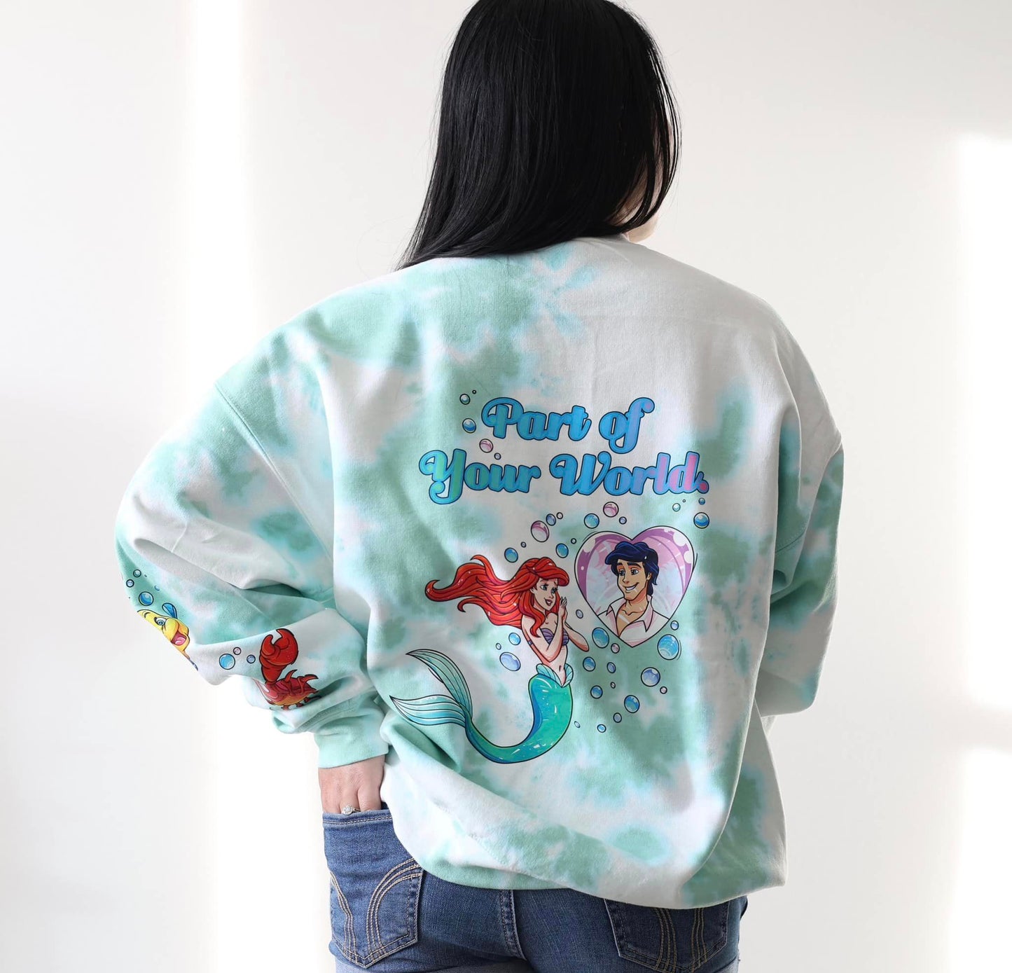 Part of Your World Green Tie Dyed - Midwest Cali Original Premium Fleece Sweatshirt MADE TO ORDER