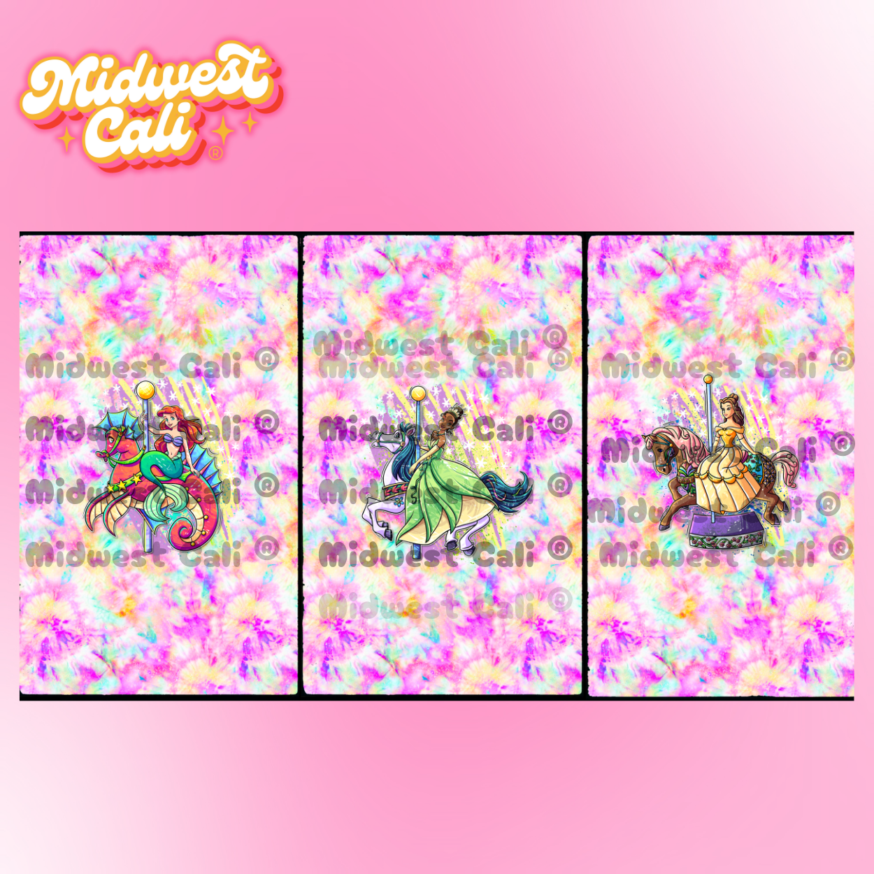 ROYAL CAROUSEL ARIEL BELLE TIANA Panel Pack - Custom Order