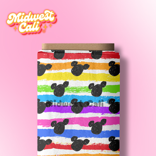 Popping Like It's Hot Rainbow Mouse Stripe - Custom Order