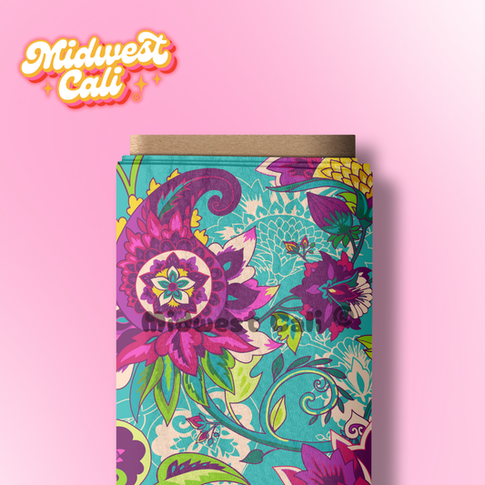 BLOSSOM COUTURE TEAL PAISLEY FLORAL - Custom Order