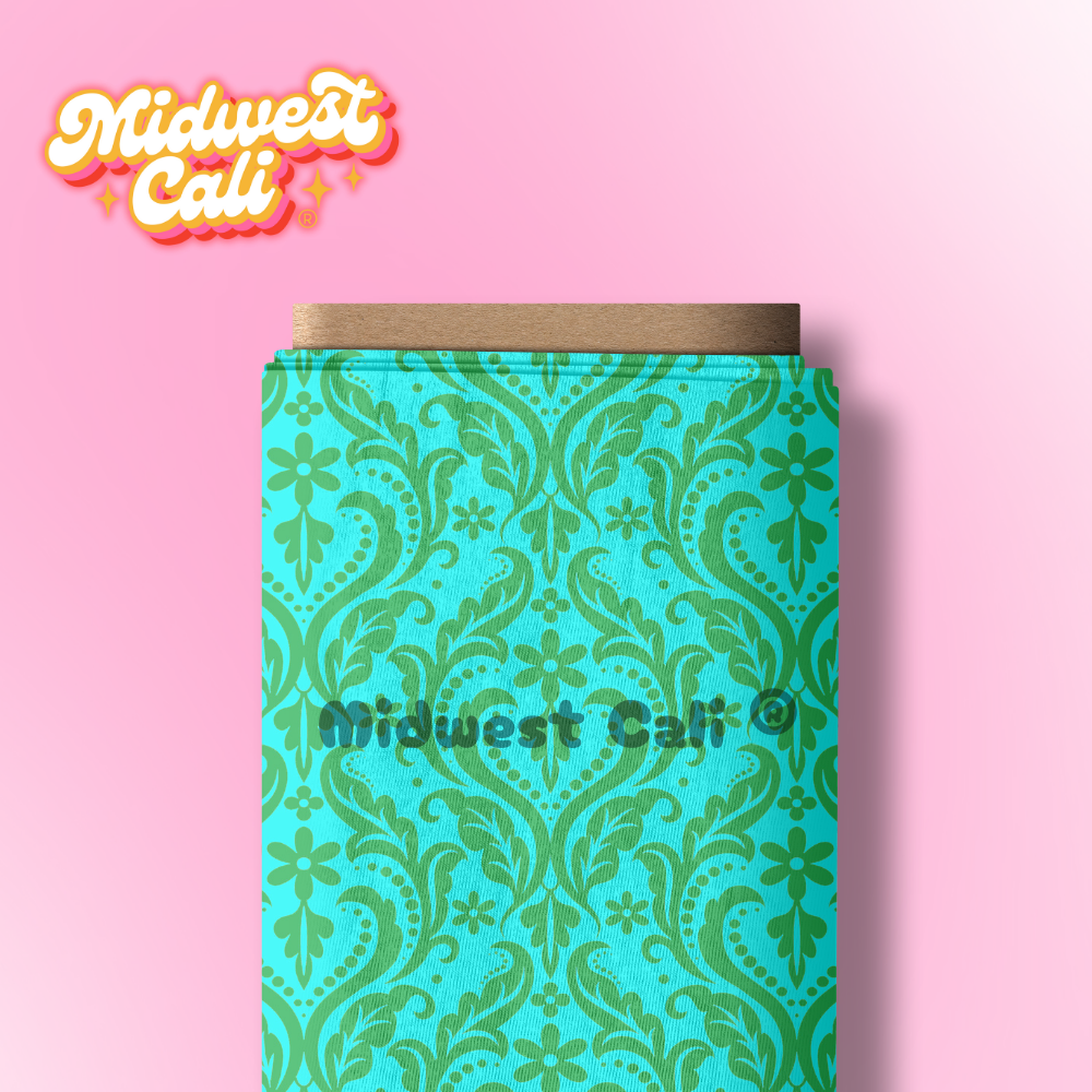BLOSSOM COUTURE AQUA DAMASK  - Custom Order