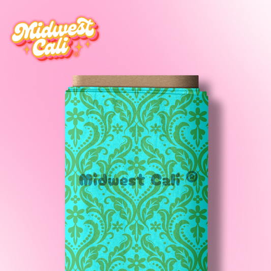 BLOSSOM COUTURE AQUA DAMASK - Custom Order