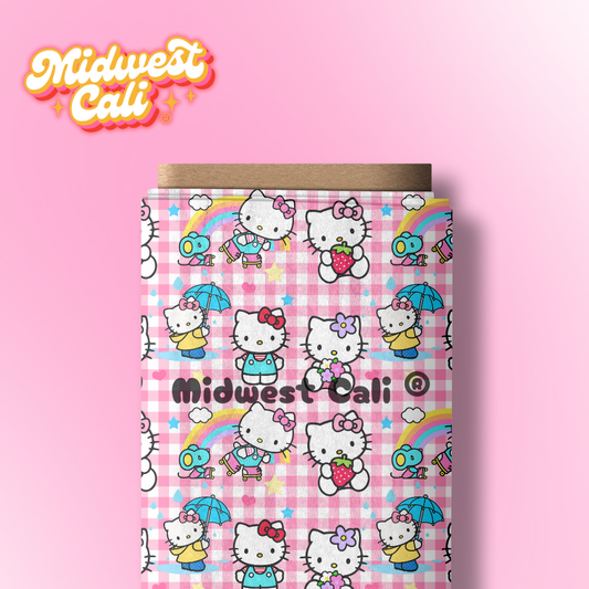 Kitty Pink Plaid TINY SCALE - Custom Order