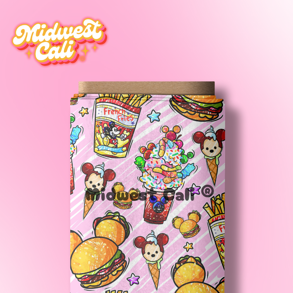 Burgers & Fries PINK SMALL SCALE - Custom Order