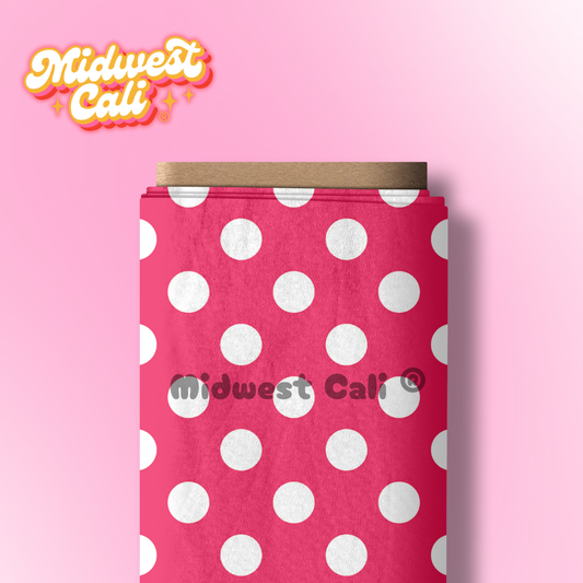 NEON FRIENDLY FACES RED POLKA DOT - Custom Order