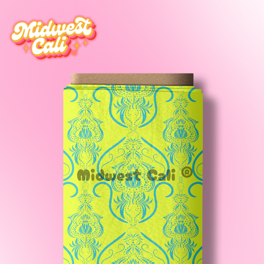 BLOSSOM COUTURE NEON YELLOW DAMASK - Custom Order