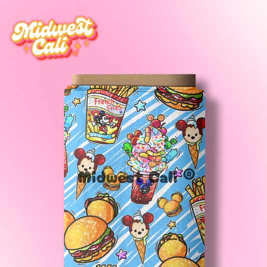 Burger & Fries BLUE LARGE SCALE - Custom Order
