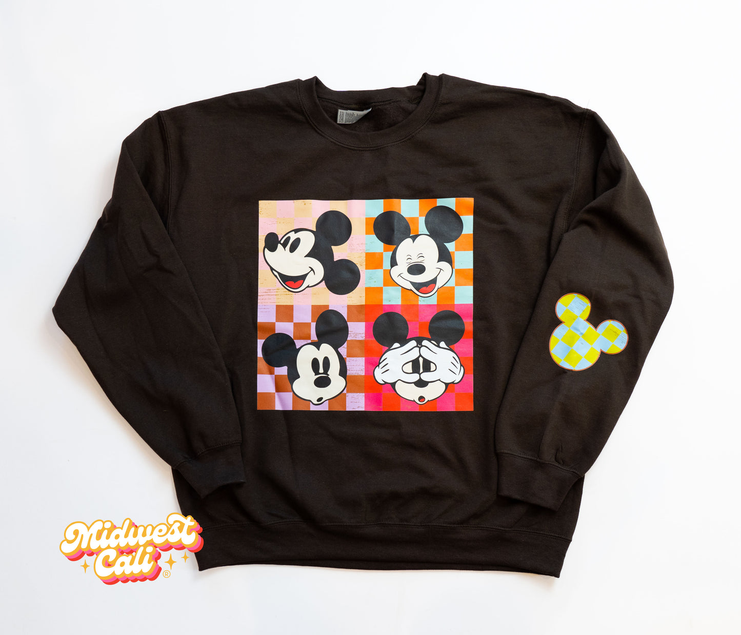 Checker Mouse Chocolate - Midwest Cali Original Premium Fleece Sweatshirt MADE TO ORDER