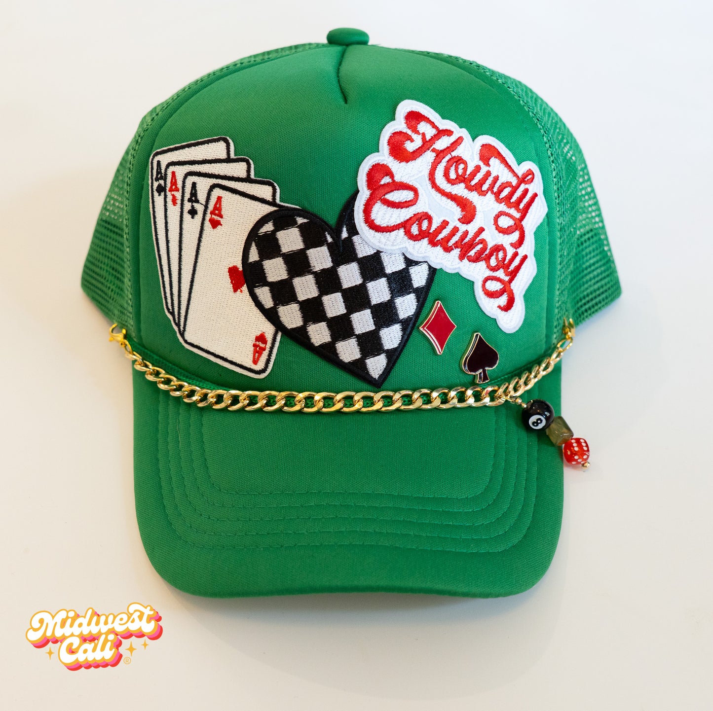 Lucky Cowboy Green Midwest Cali Trucker Hat