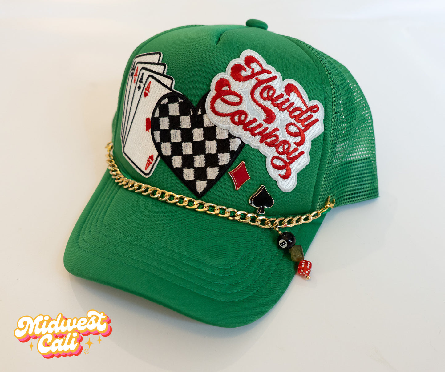 Lucky Cowboy Green Midwest Cali Trucker Hat