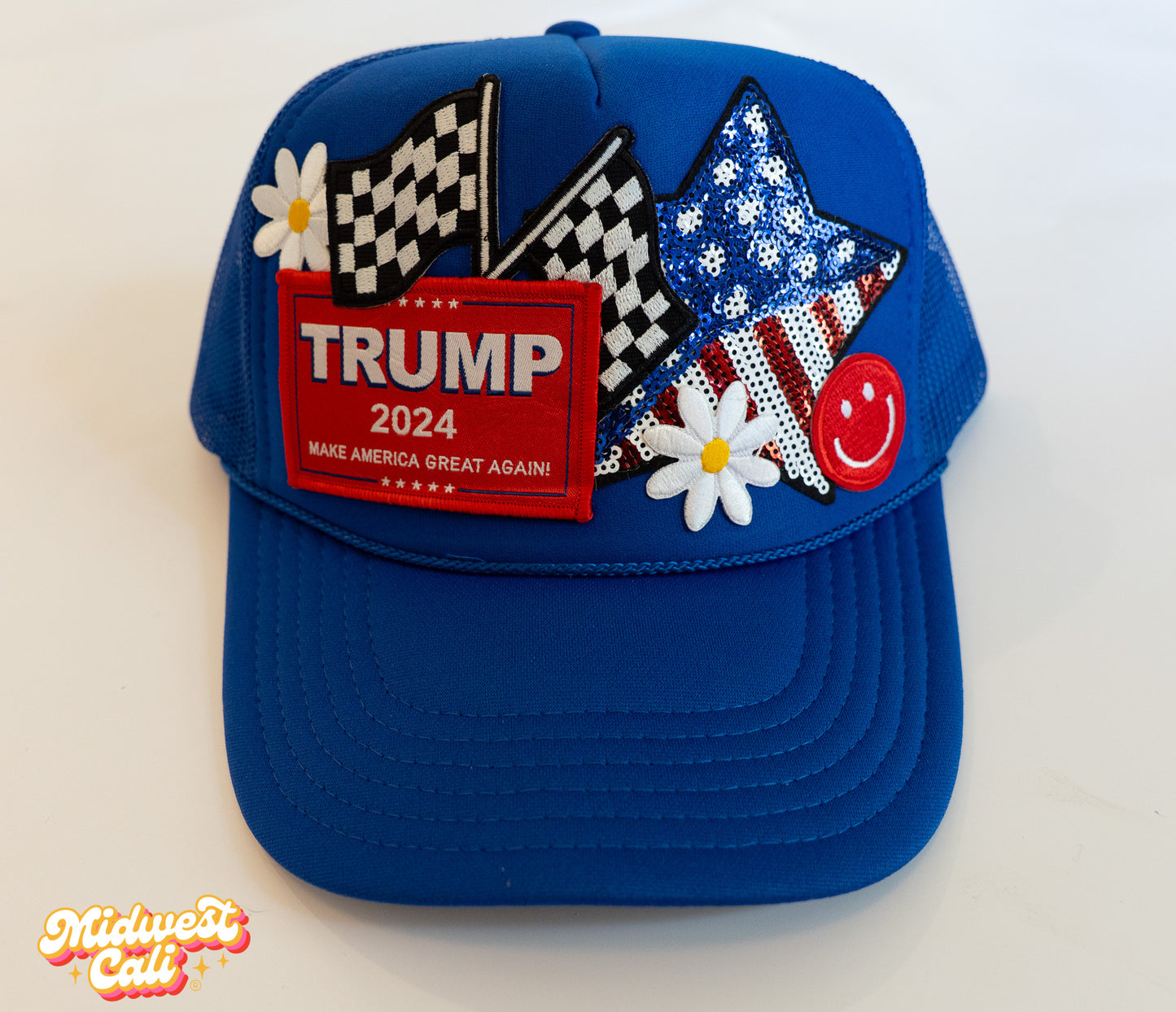 MAGA Blue Midwest Cali Trucker Hat