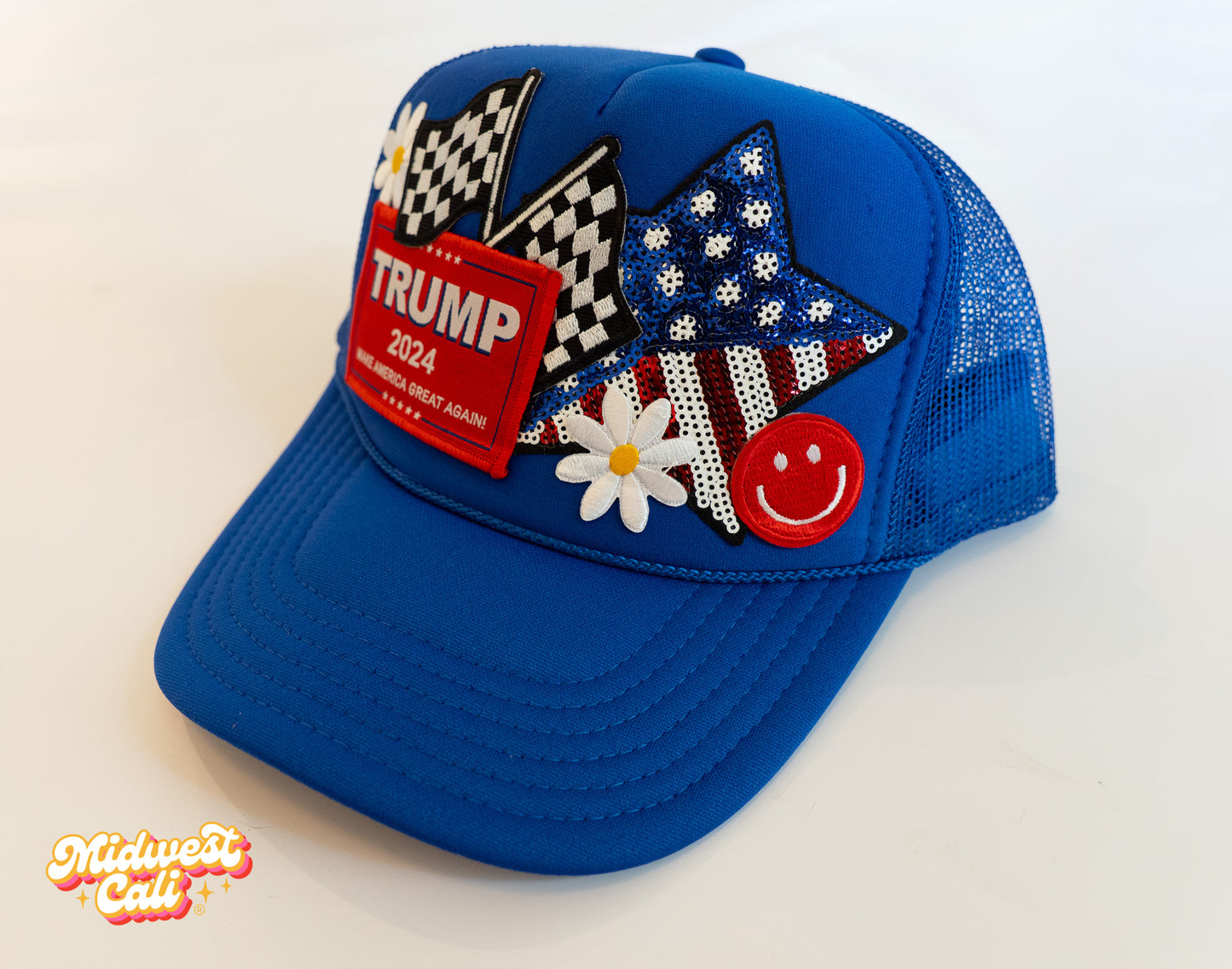 MAGA Blue Midwest Cali Trucker Hat