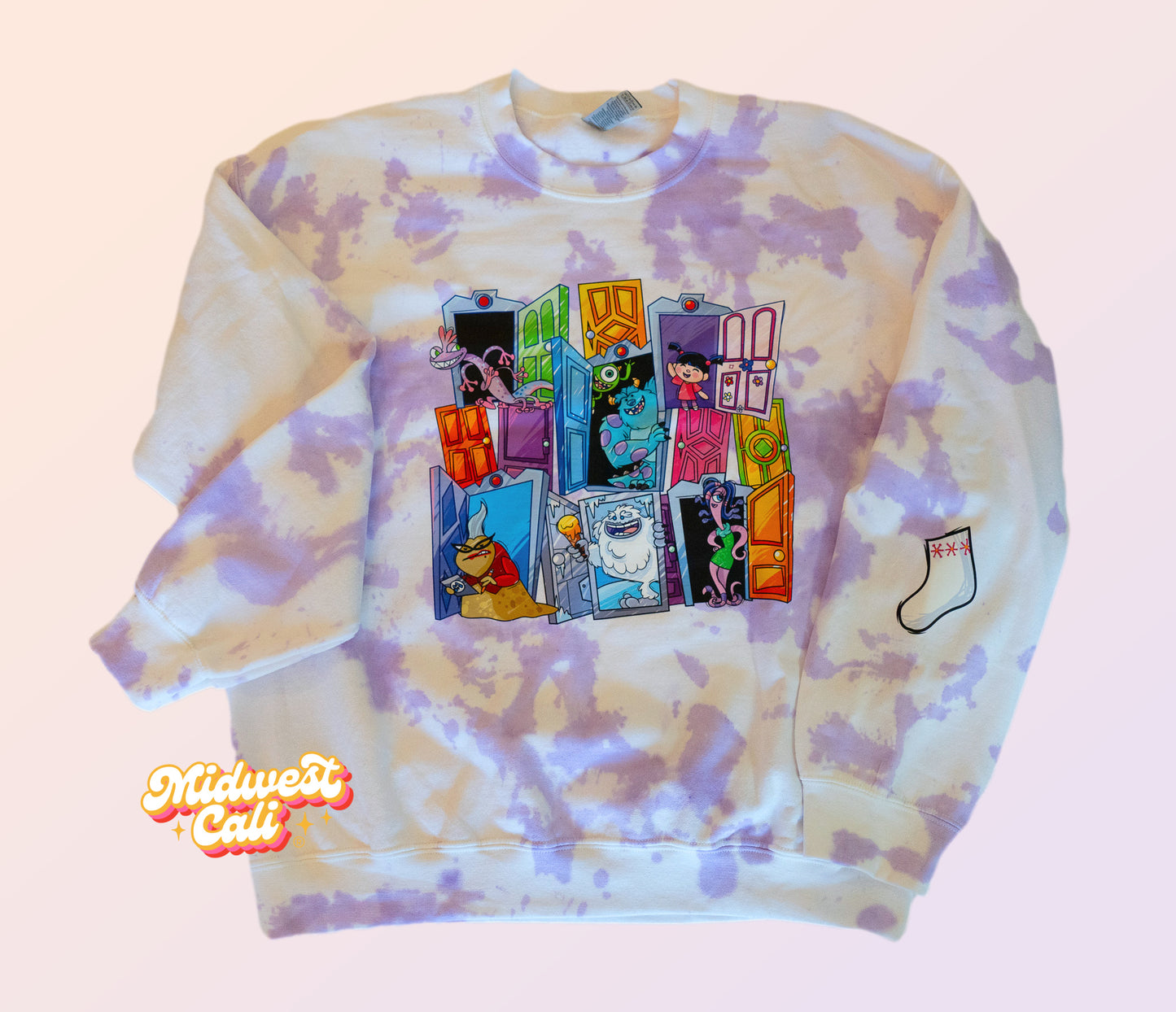 Monsters Purple Tie Dyed - Midwest Cali Original Premium Fleece Sweatshirt MADE TO ORDER