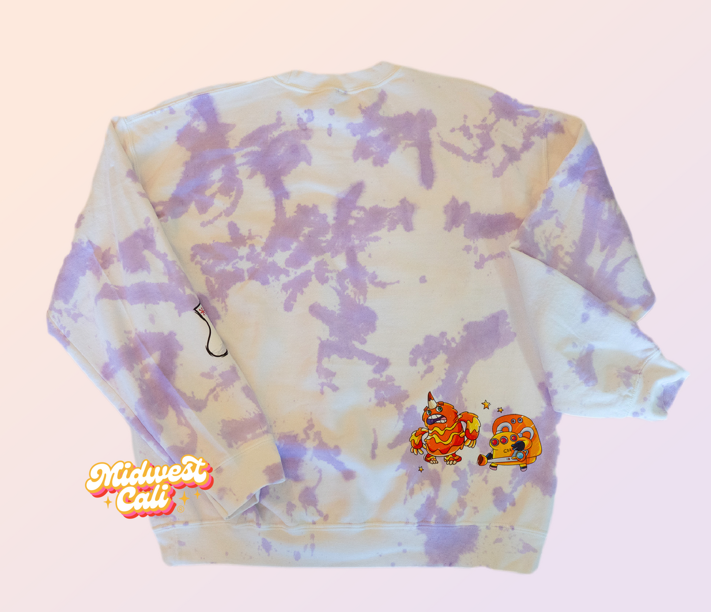 Monsters Purple Tie Dyed - Midwest Cali Original Premium Fleece Sweatshirt MADE TO ORDER
