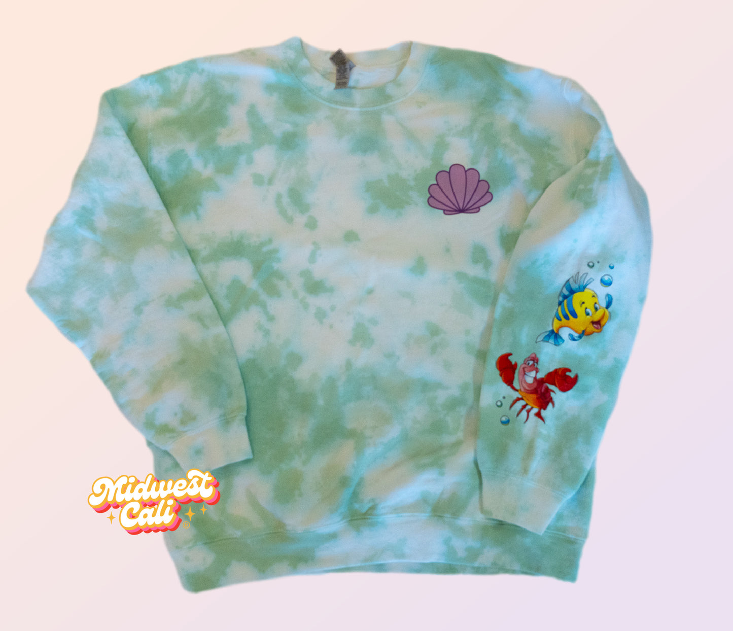 Part of Your World Green Tie Dyed - Midwest Cali Original Premium Fleece Sweatshirt MADE TO ORDER