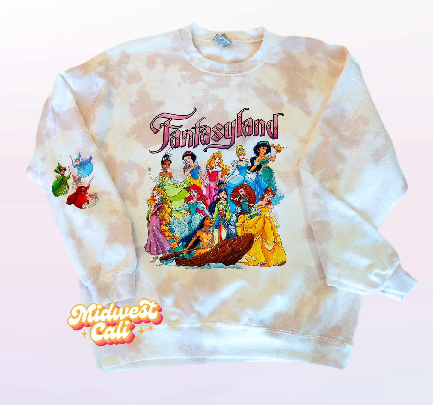 Fantasyland Tie Dyed - Midwest Cali Original Premium Fleece Sweatshirt MADE TO ORDER