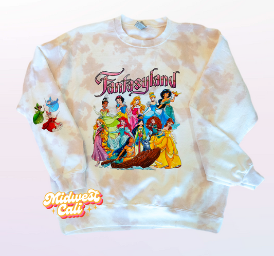 Fantasyland Tie Dyed - Midwest Cali Original Premium Fleece Sweatshirt MADE TO ORDER