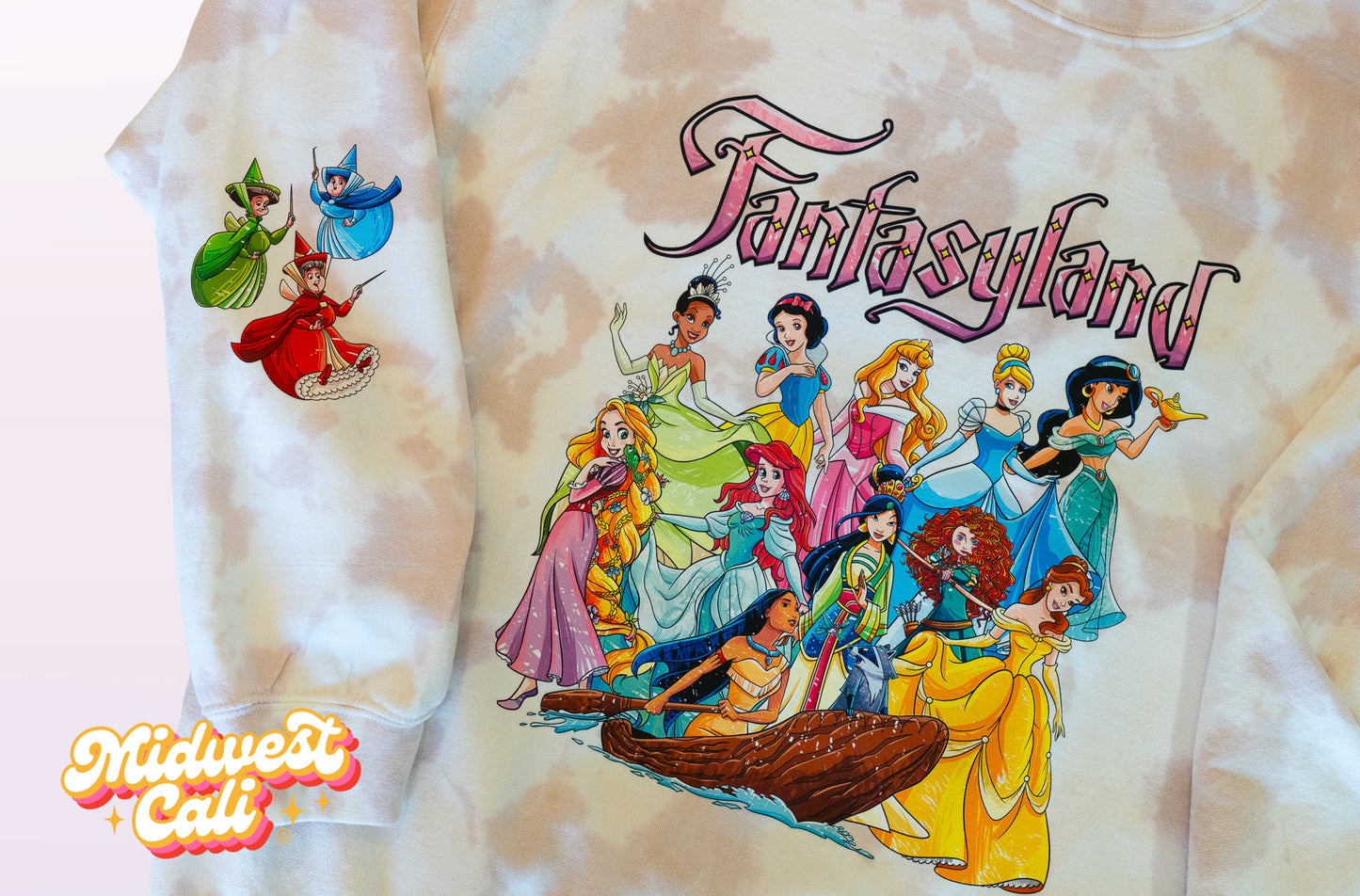 Fantasyland Tie Dyed - Midwest Cali Original Premium Fleece Sweatshirt MADE TO ORDER