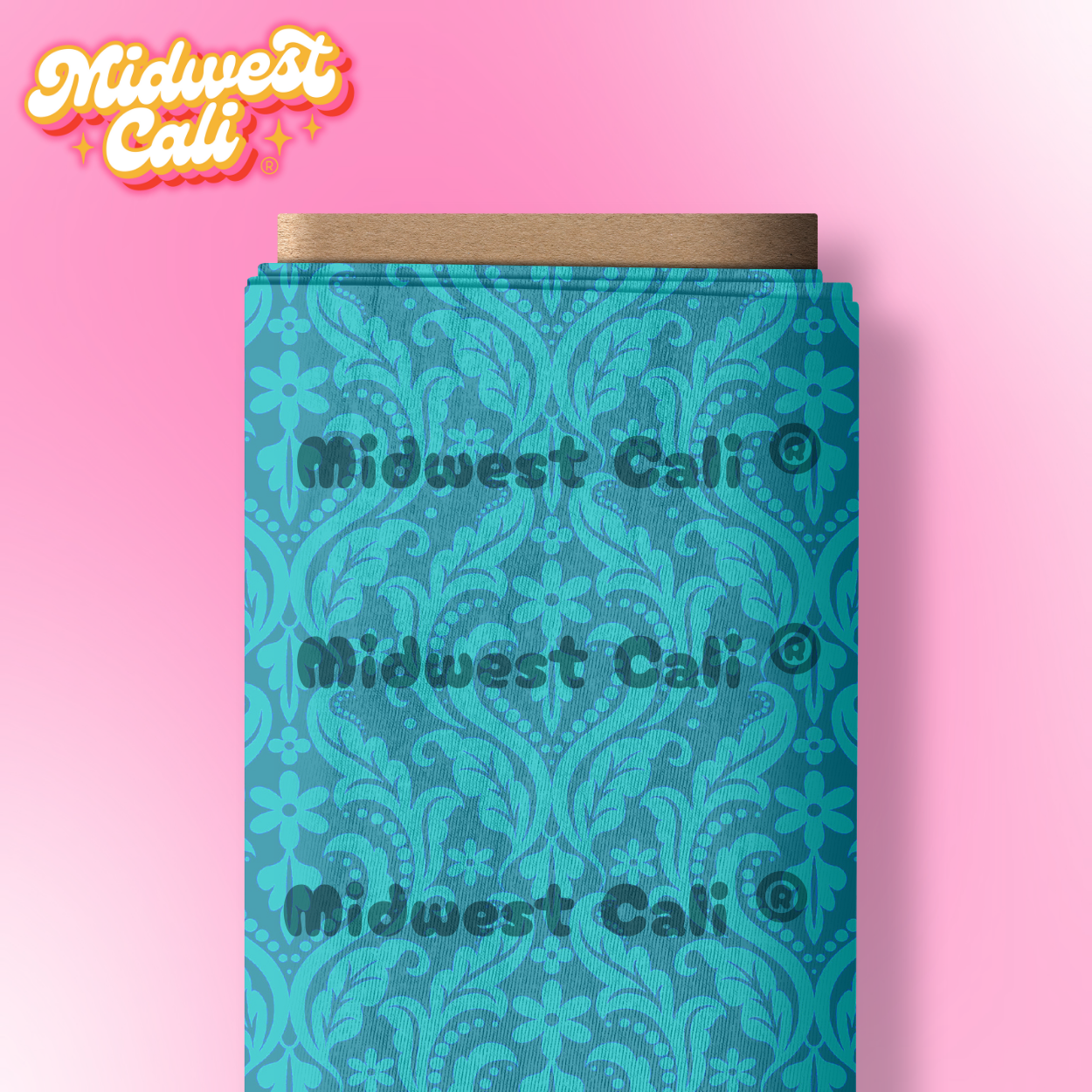 Frozen Blue Damask - Custom Order