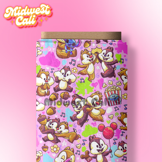 Chipmunk Friends PINK SMALL SCALE - Custom Order