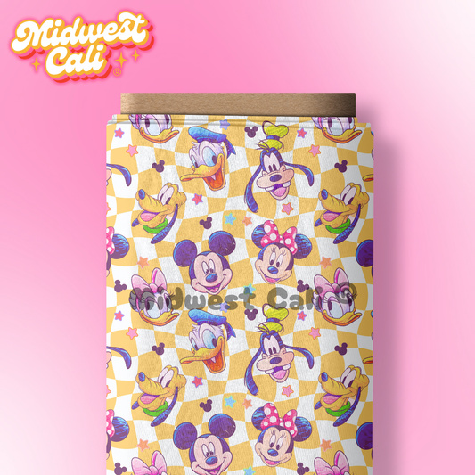 Pastel Friendly Faces YELLOW LARGE SCALE - Custom Order