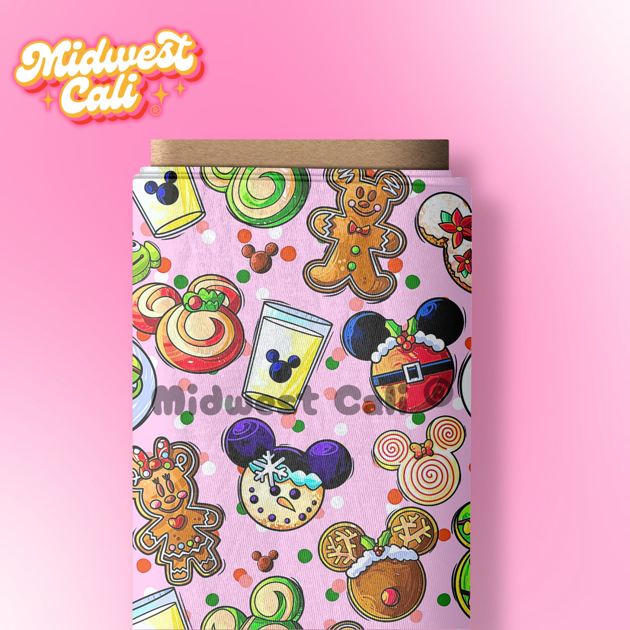 Santa's Cookies PINK LARGE SCALE - Custom Order