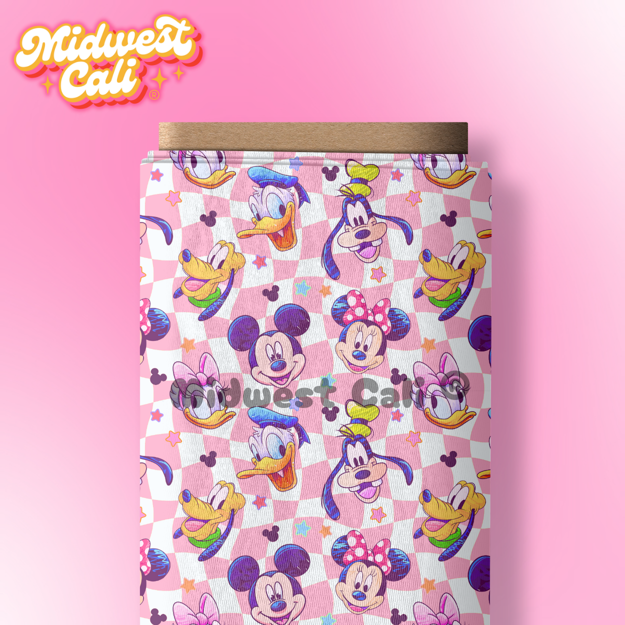 Pastel Friendly Faces PINK SMALL SCALE - Custom Order