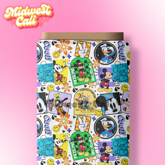 Mousey Retro Labels WHITE LARGE SCALE - Custom Order