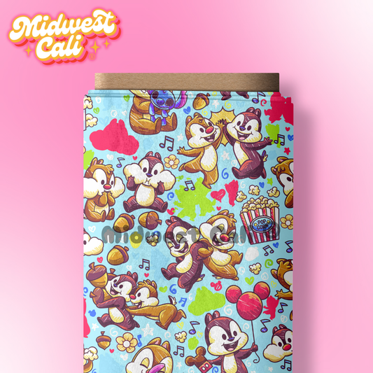 Chipmunk Friends BLUE SMALL SCALE - Custom Order