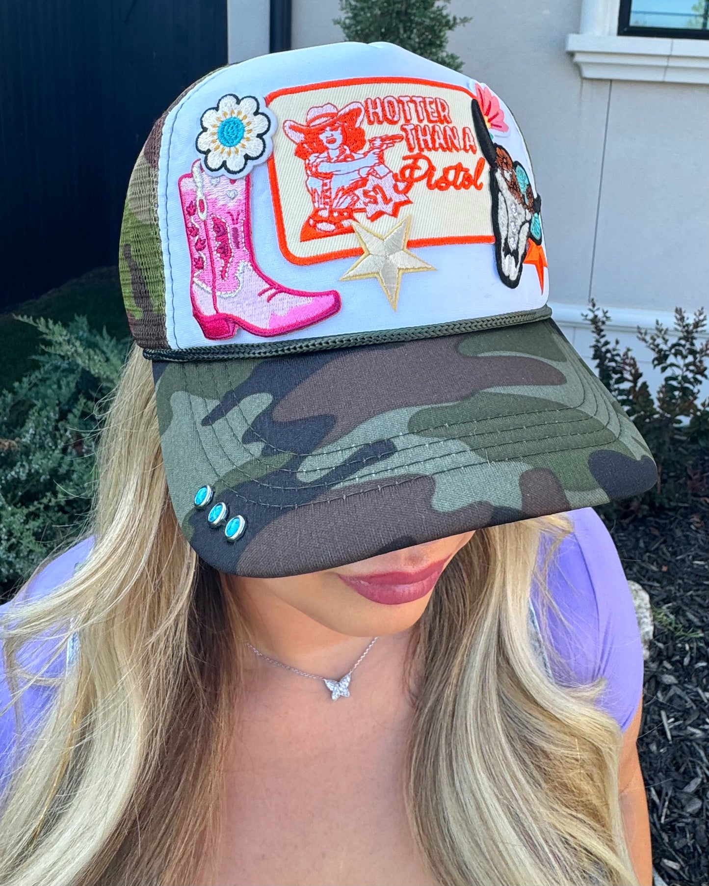 Hotter Than a Pistol Camo Midwest Cali Trucker Hat