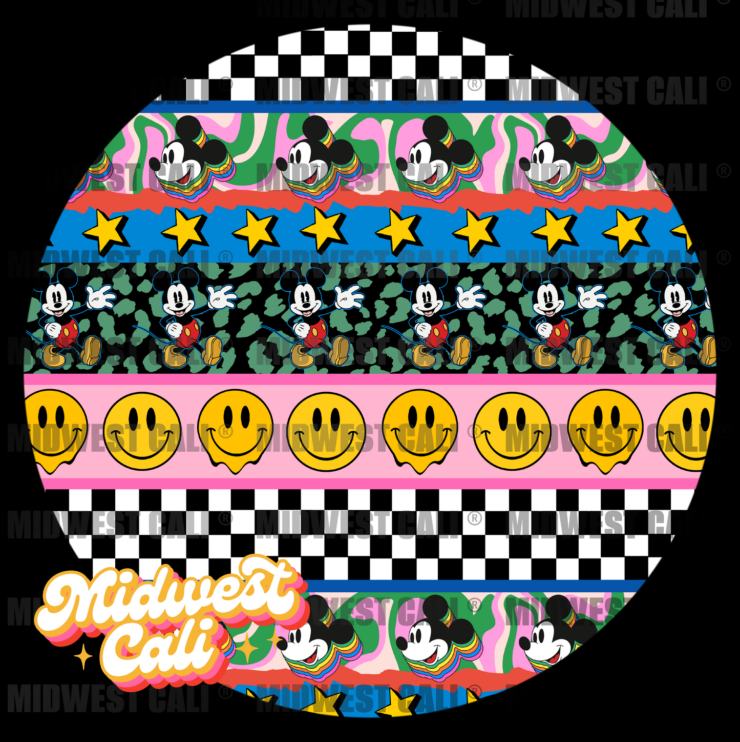 Retro Mouse Smiley Stripe - Custom Order