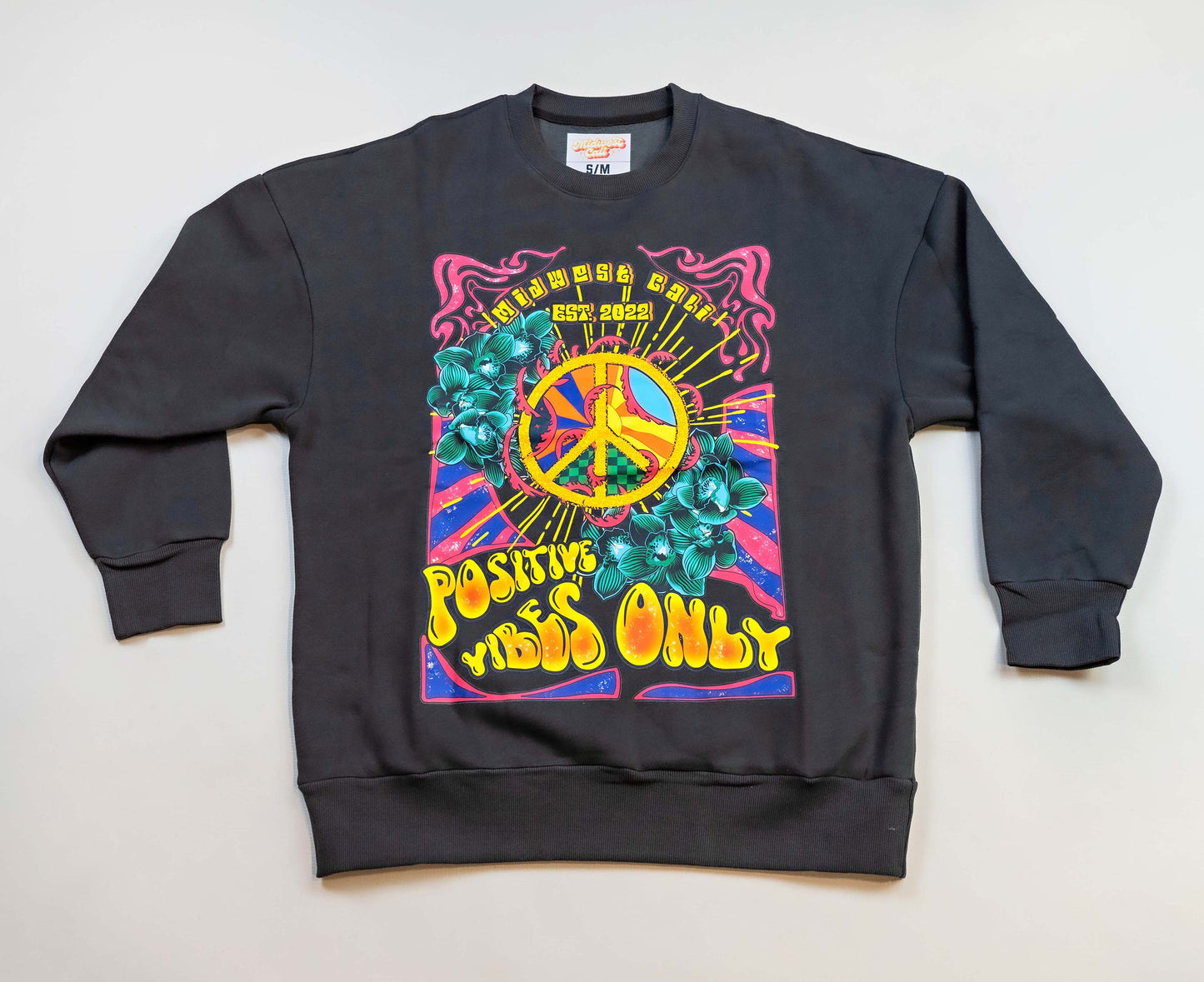 Positive Vibes - Midwest Cali Original Premium Luxe Fleece Sweatshirt